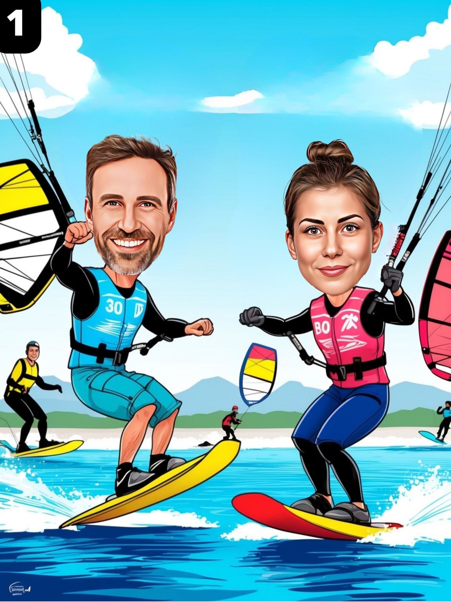 Kitesurfeurs - Couple