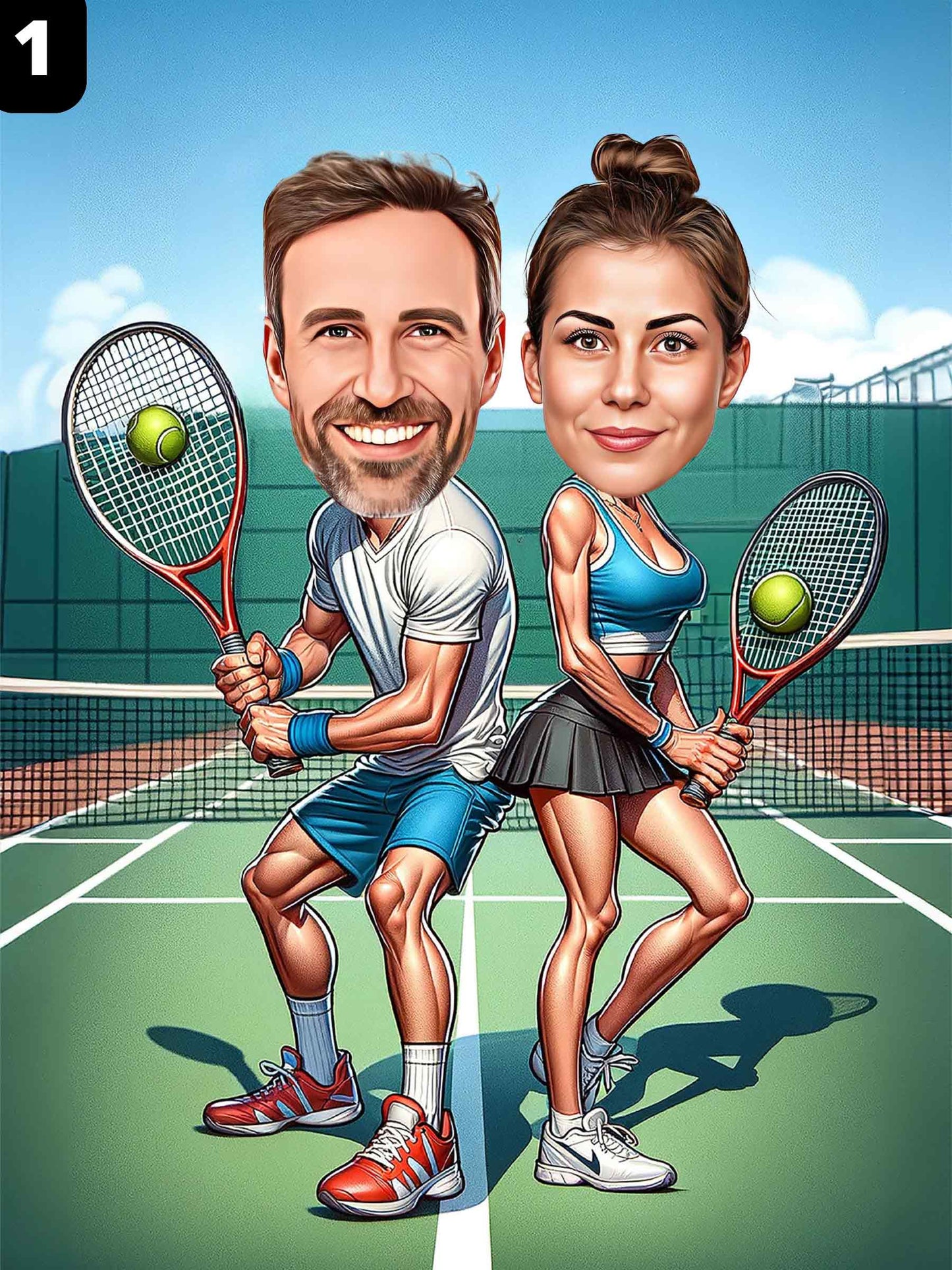 Tennis Players - Couple