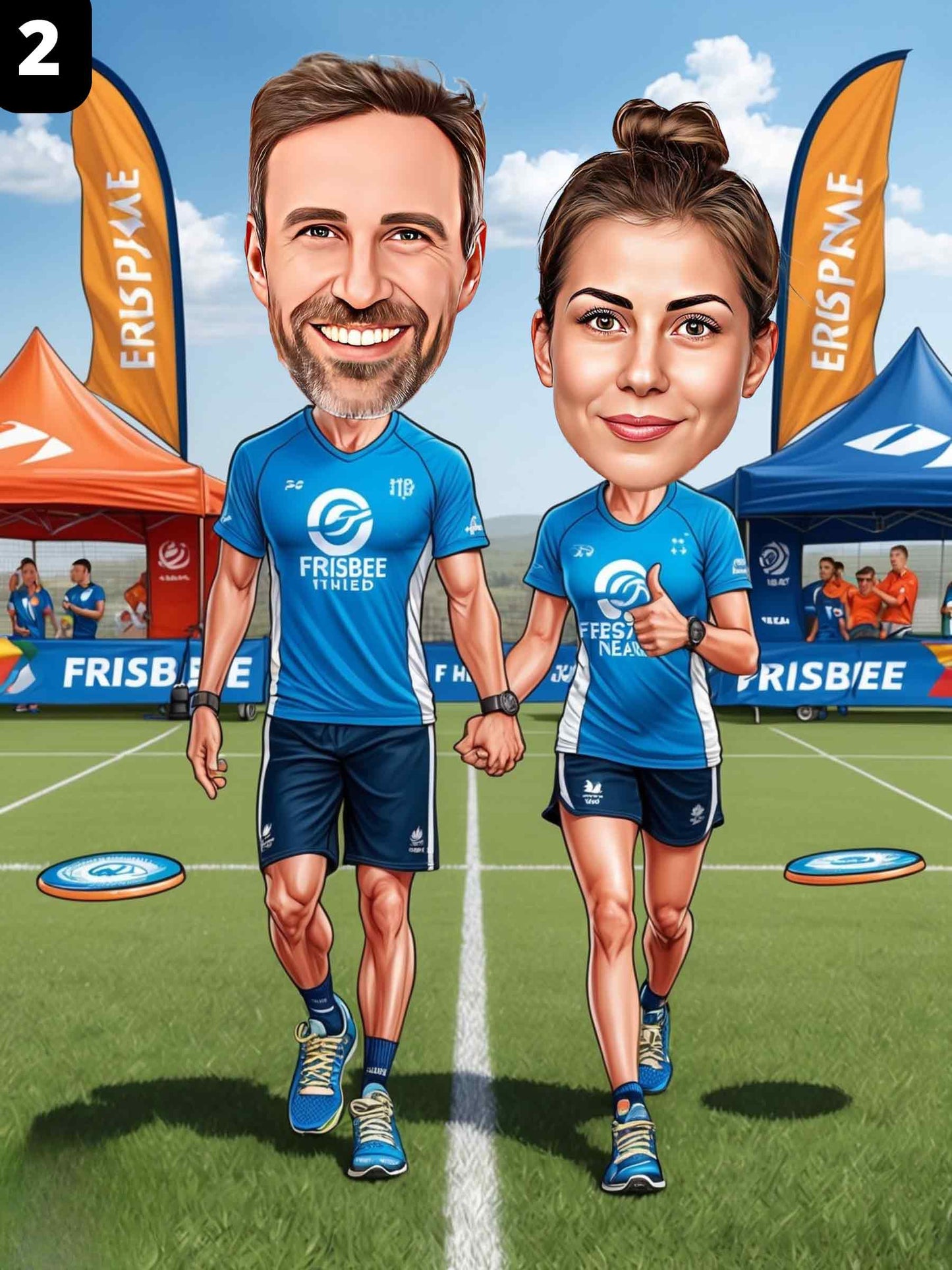 Joueurs de frisbee - Couple