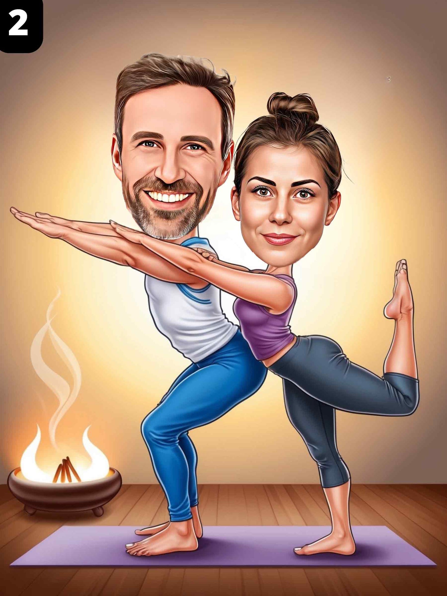 Praticiens de yoga - Couple