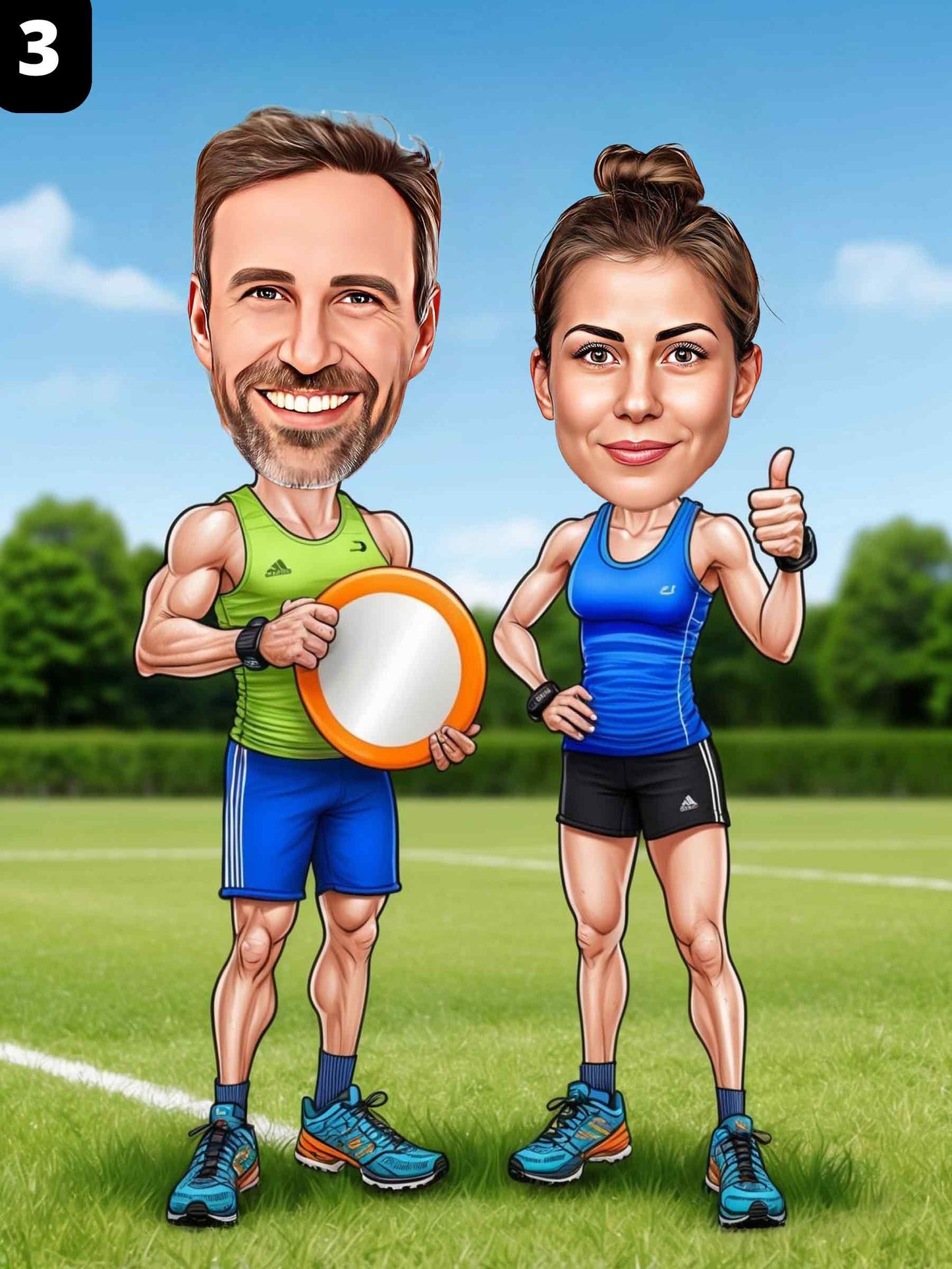 Joueurs de frisbee - Couple