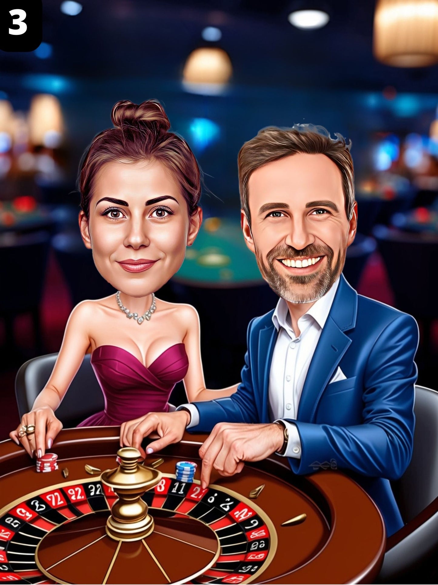 Joueur de roulette - Couple