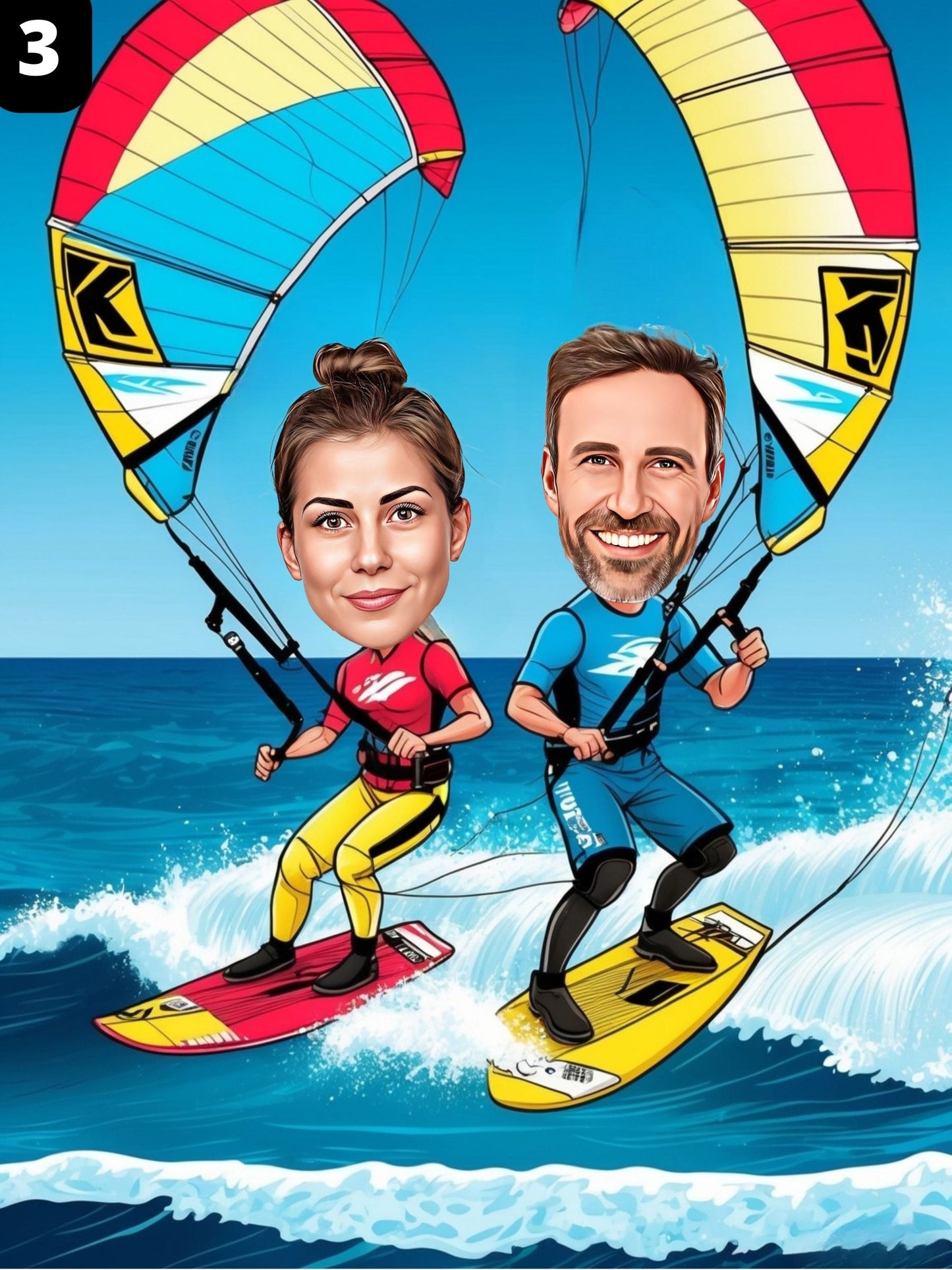 Kitesurfeurs - Couple