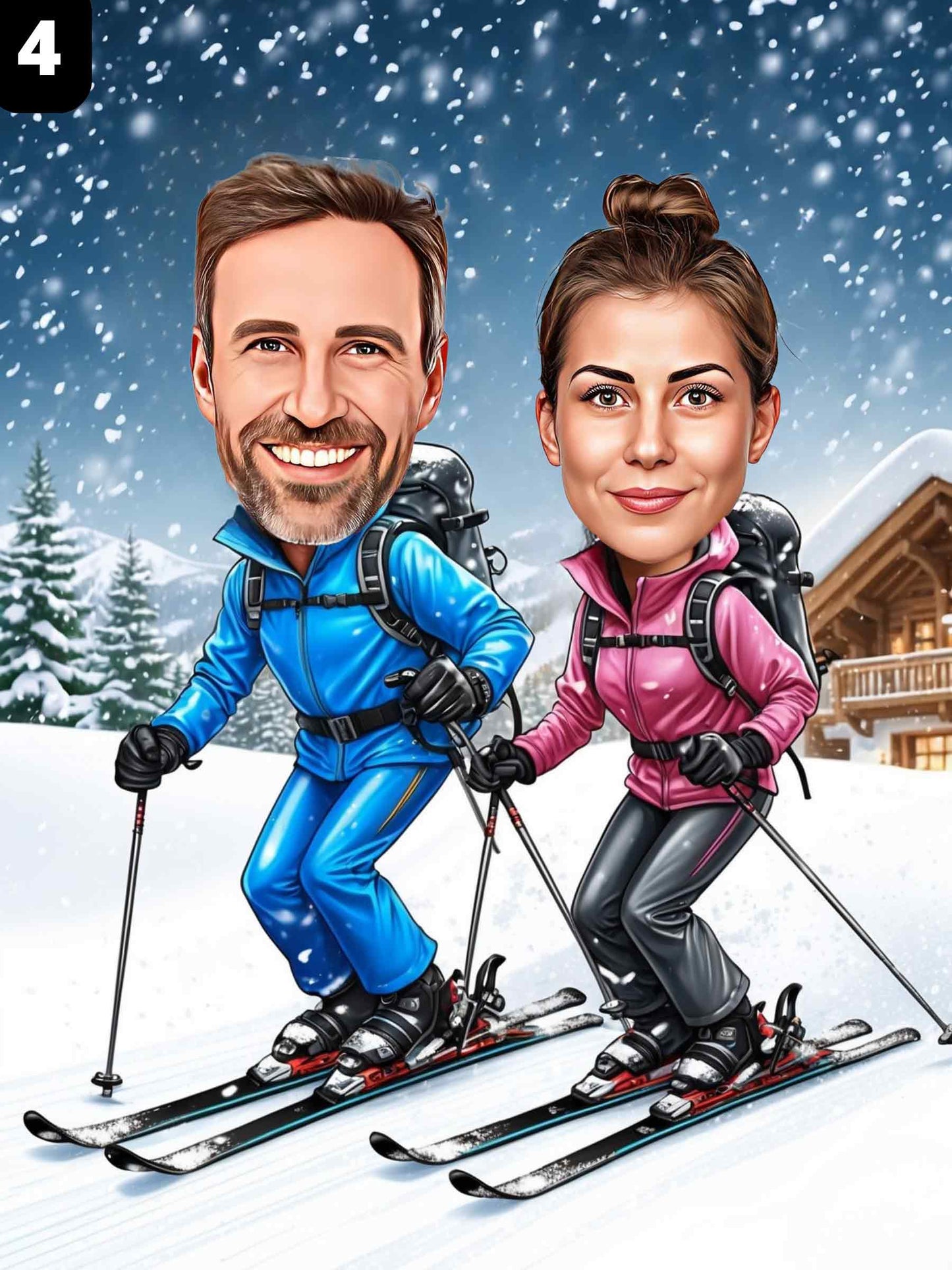 Skieurs - Couple