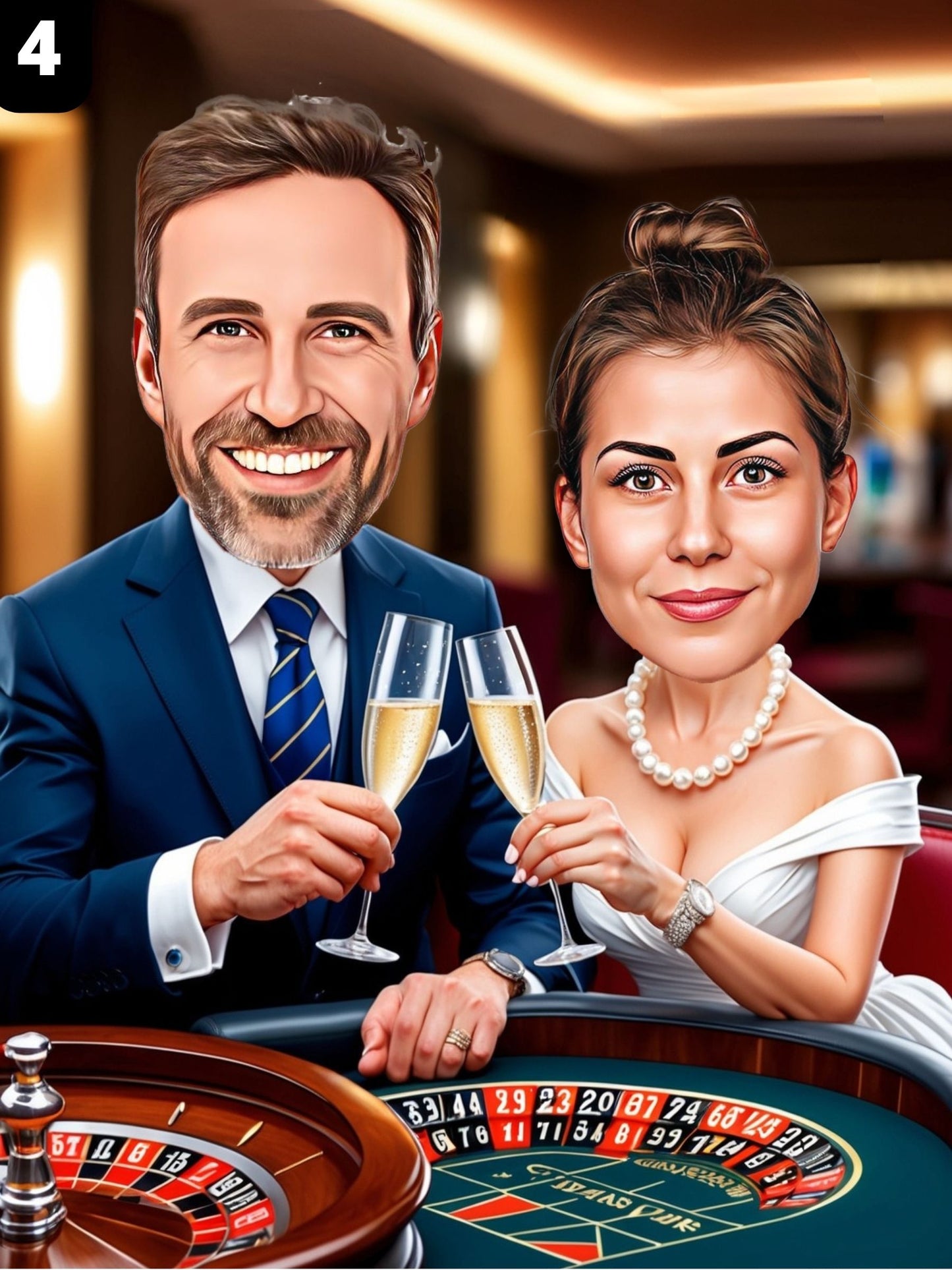 Joueur de roulette - Couple
