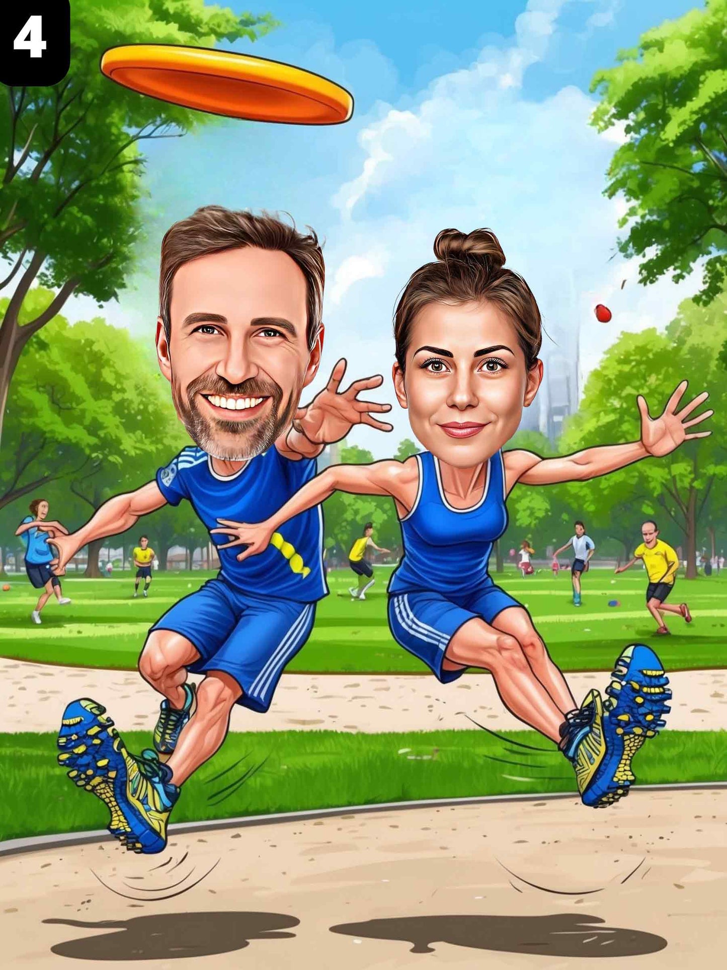 Joueurs de frisbee - Couple