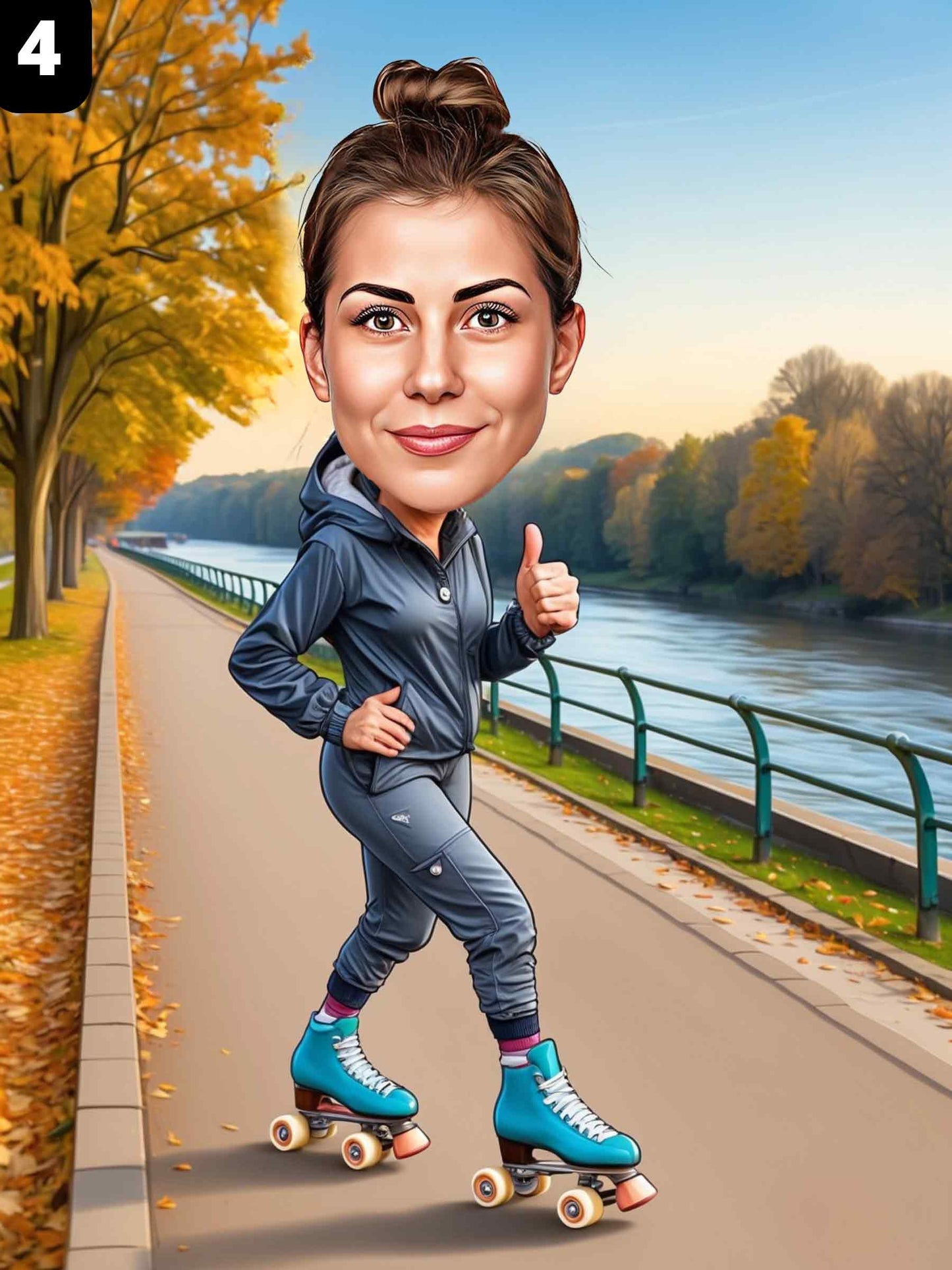 Patineuse à roulettes - Femme