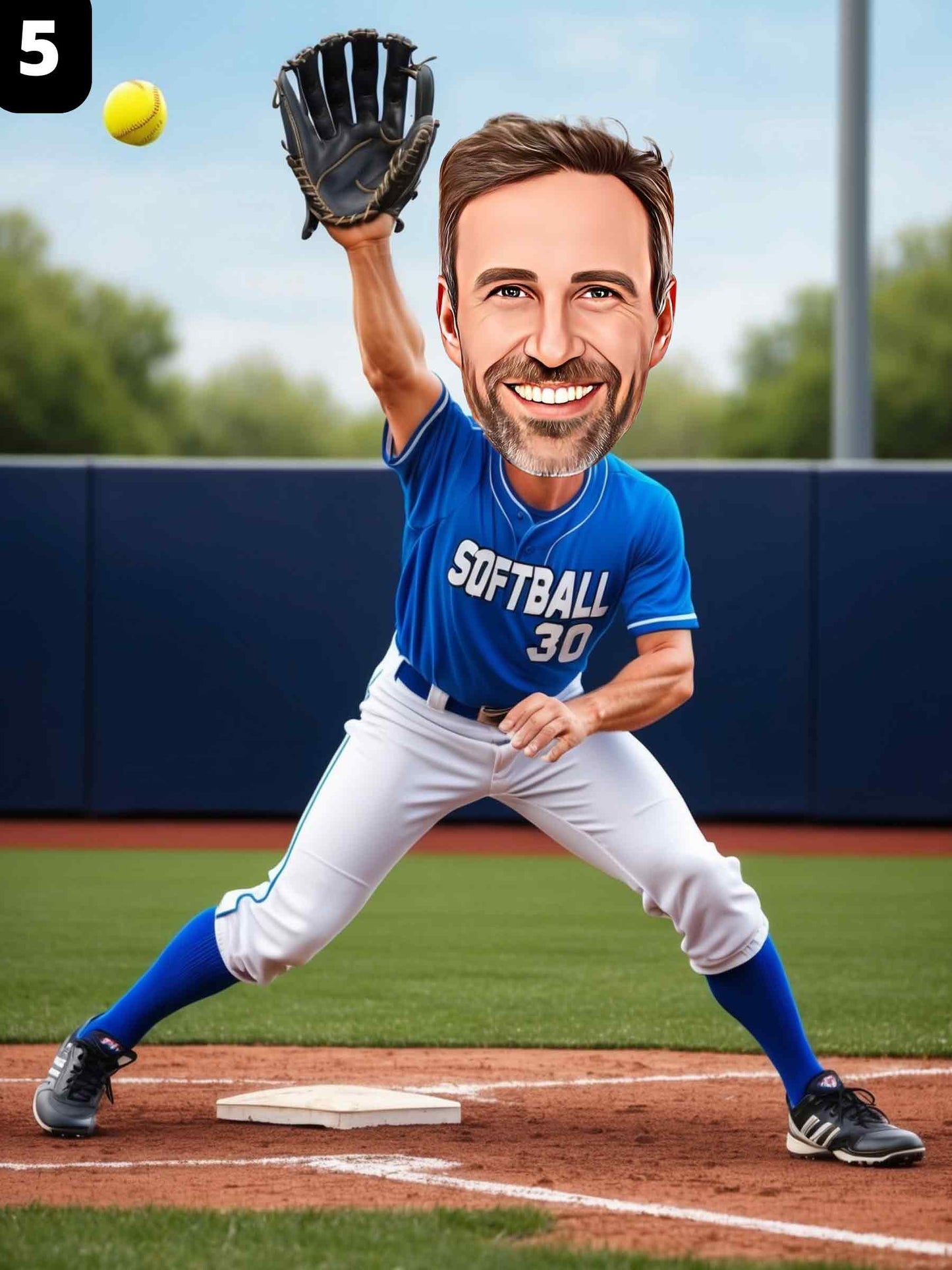 Joueur de softball - Homme