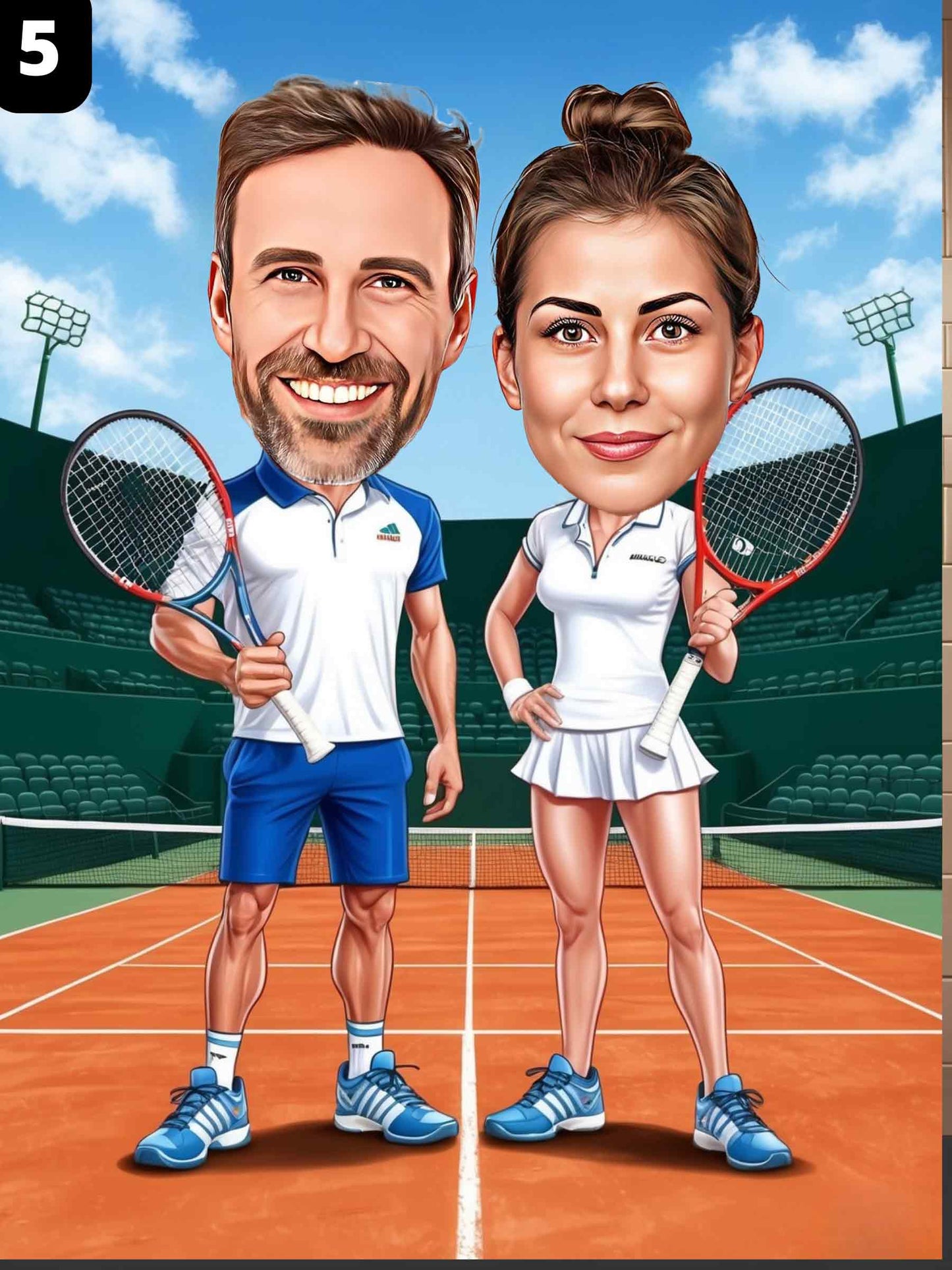 Tennis Players - Couple