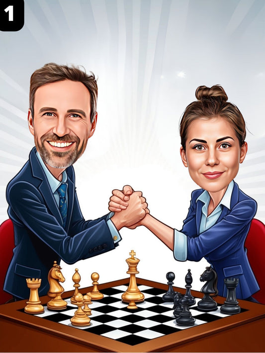 Joueurs d'échecs - Couple