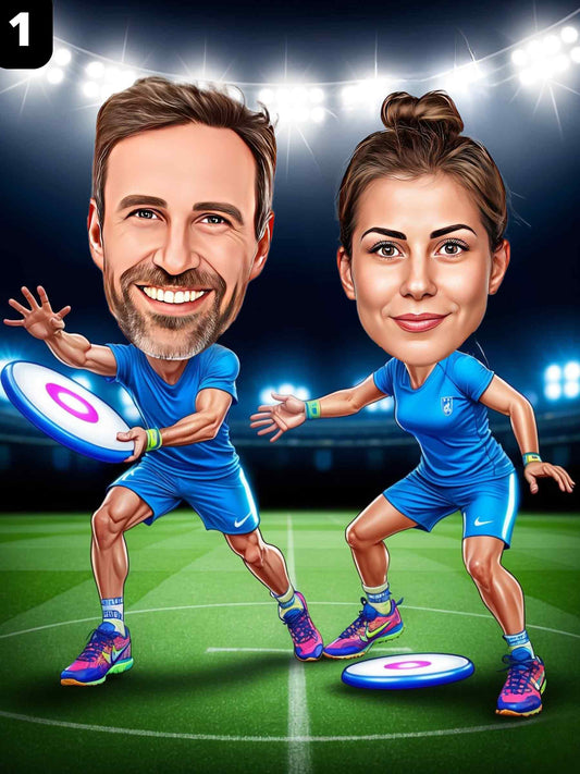 Joueurs de frisbee - Couple