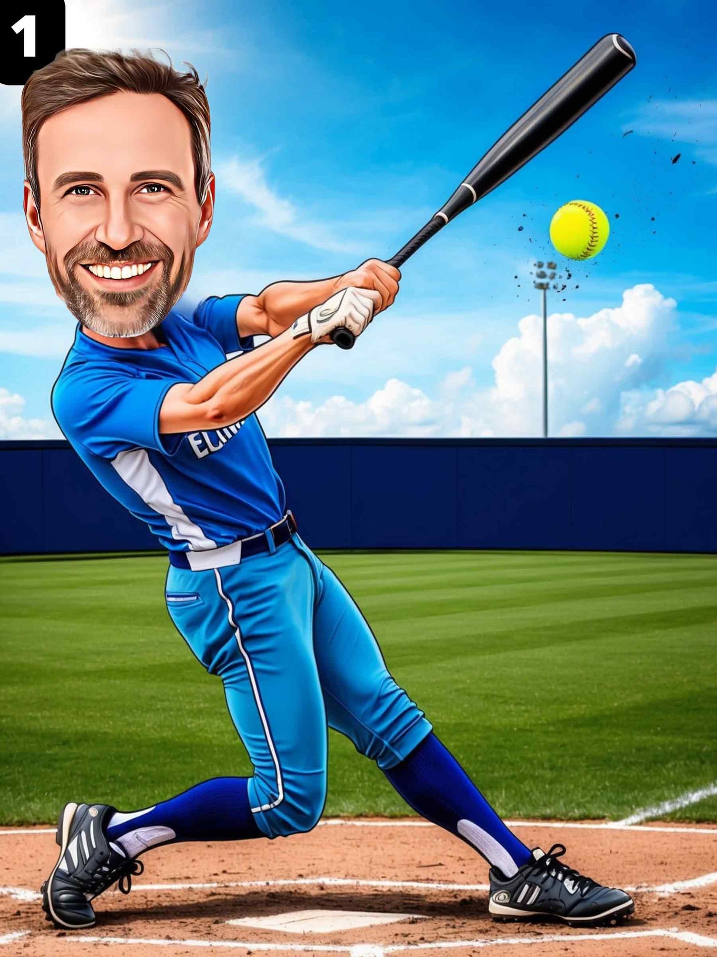 Joueur de softball - Homme