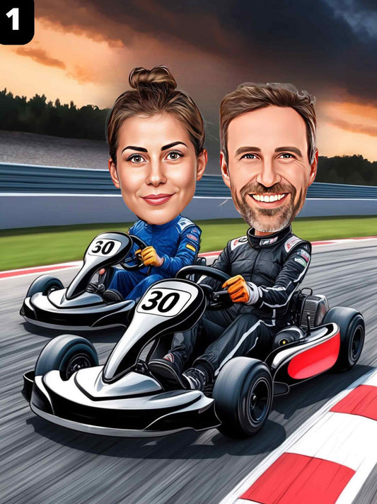 Pilote de karting - Couple