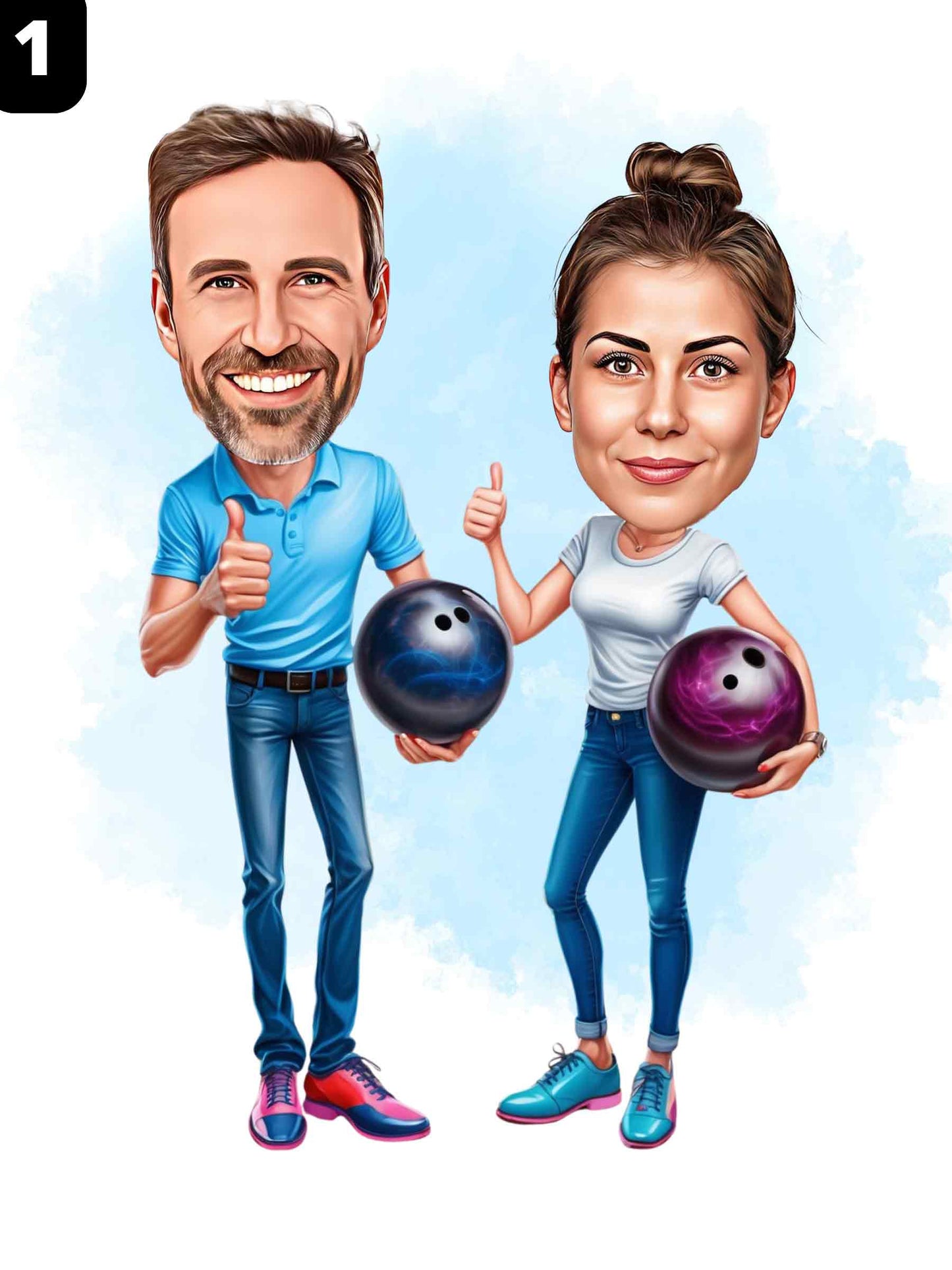Bowling Player - Couple