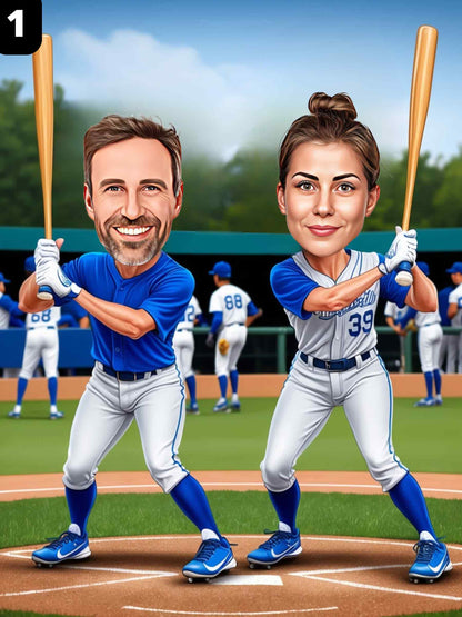 Baseball Players - Couple