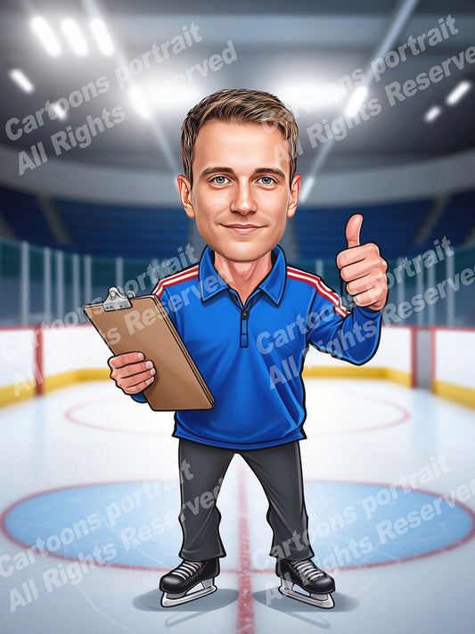 Coach de hockey sur glace