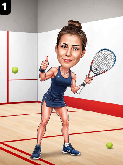 Joueuse de squash - Femme