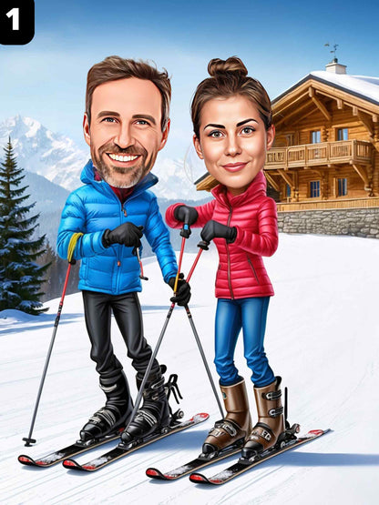 Skieurs - Couple
