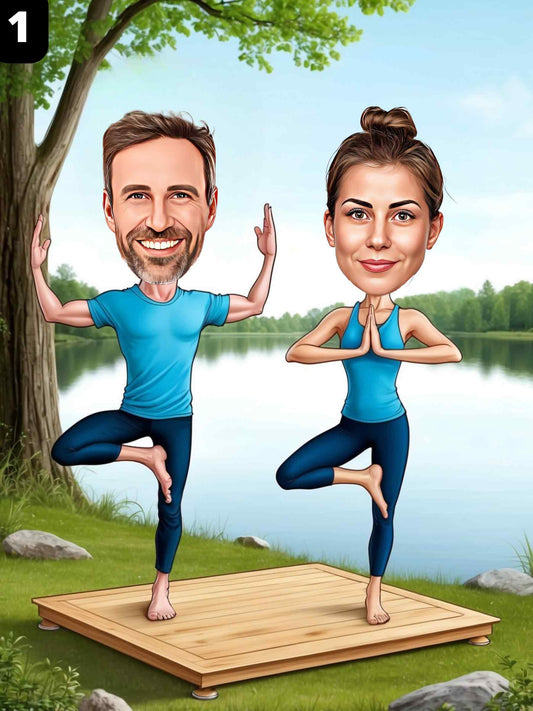 Praticiens de yoga - Couple