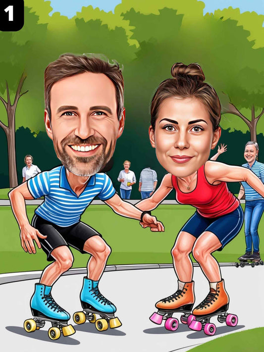 Roller Skaters - Couple
