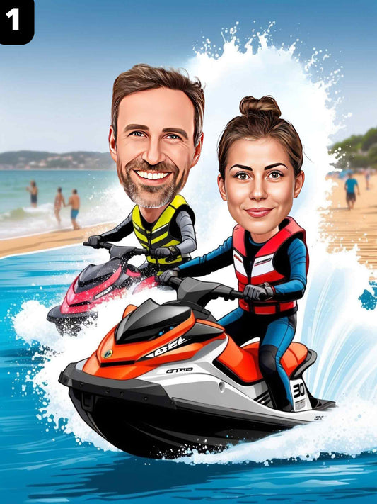 Pilotes de jet ski - Couple