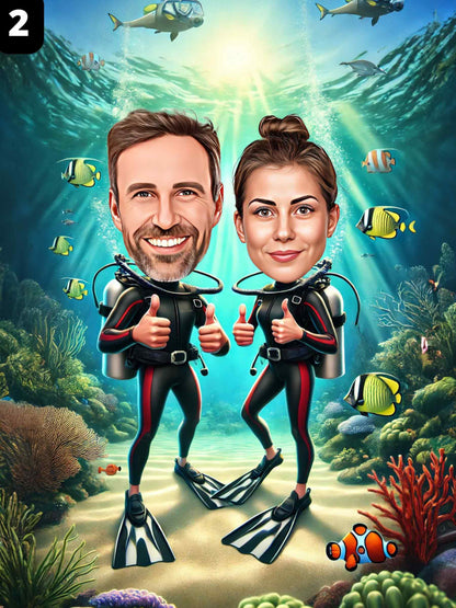 Scuba Diver - Couple