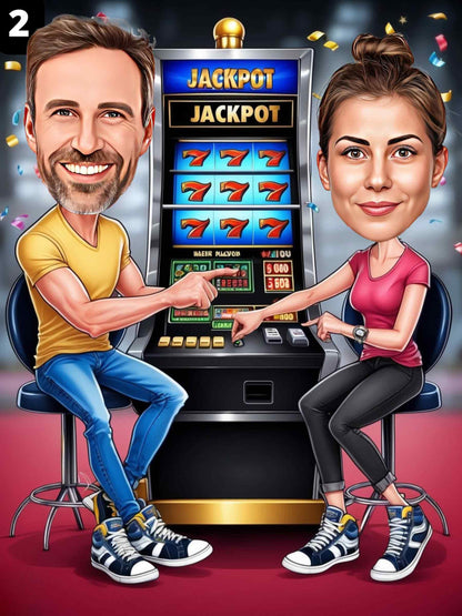 Joueurs de machines à sous - Couple