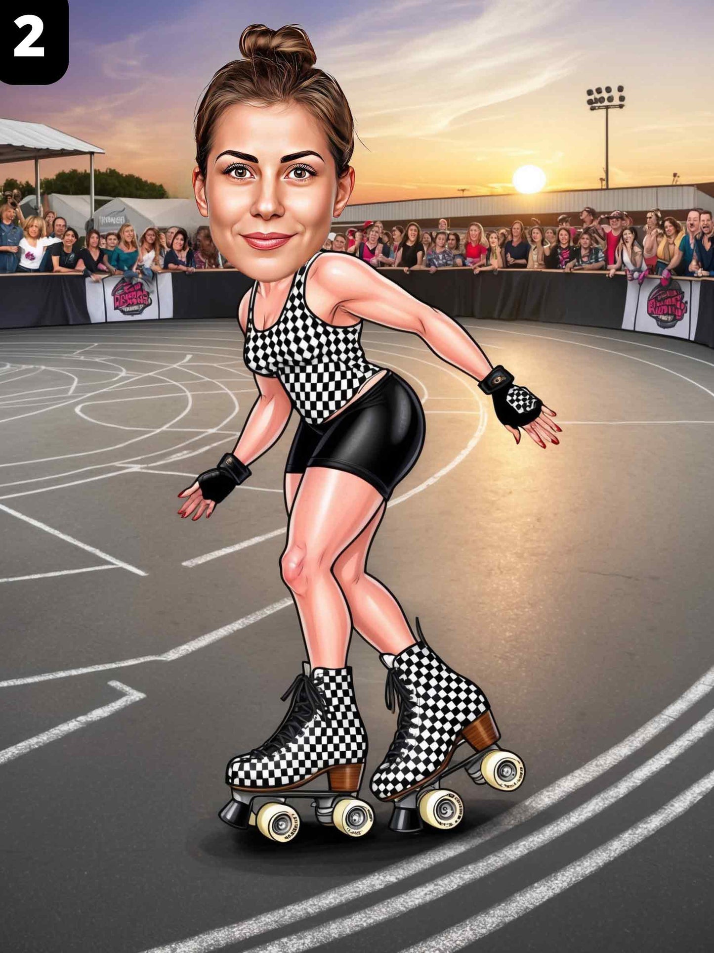 Patineuse à roulettes - Femme