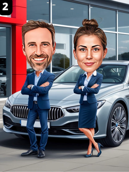 Vendeur de voitures - Couple
