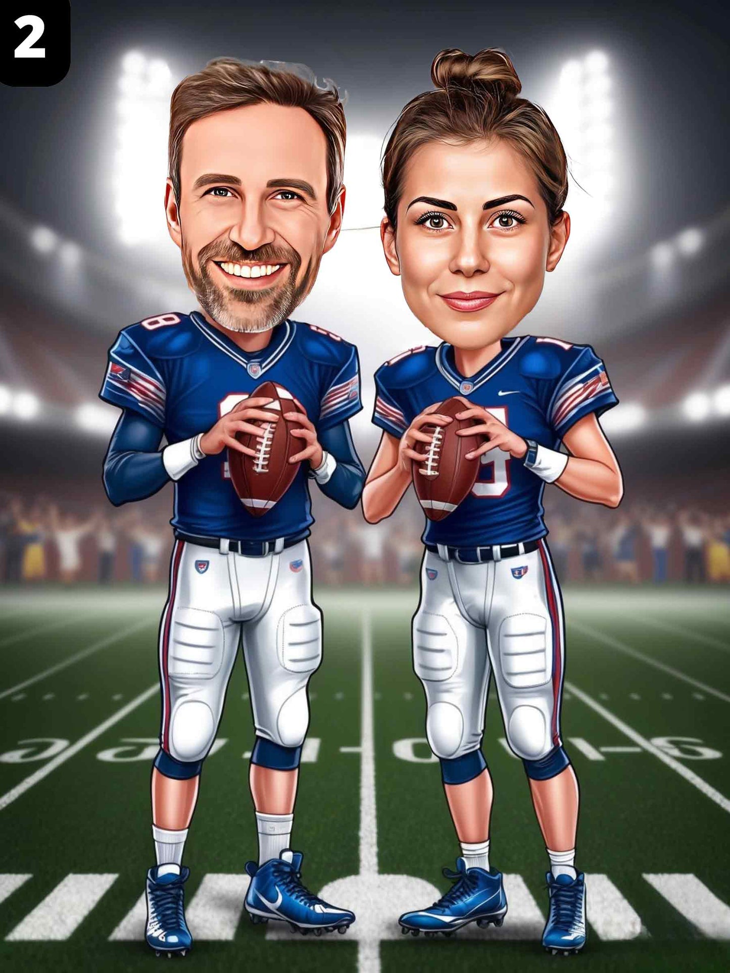 Joueurs de football - Couple
