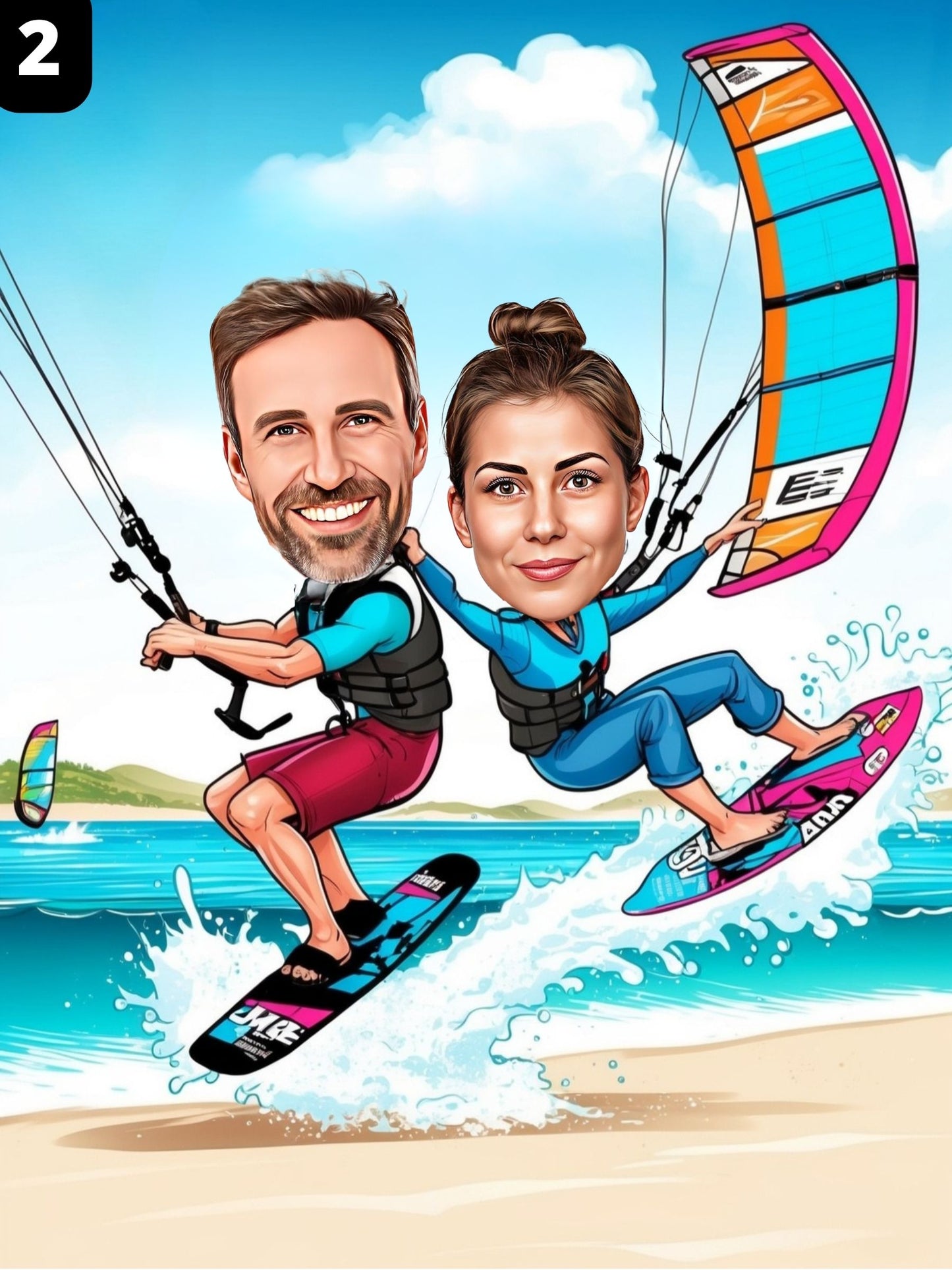 Kitesurfeurs - Couple