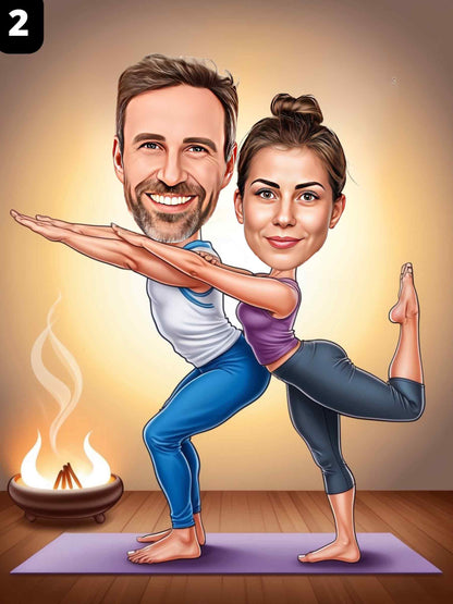 Praticiens de yoga - Couple