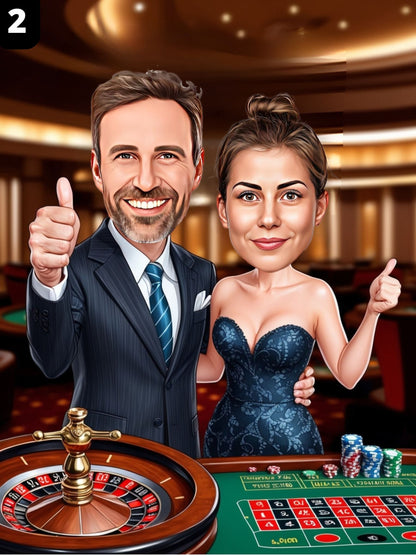 Joueur de roulette - Couple