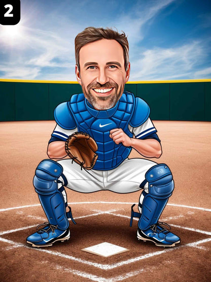 Joueur de softball - Homme