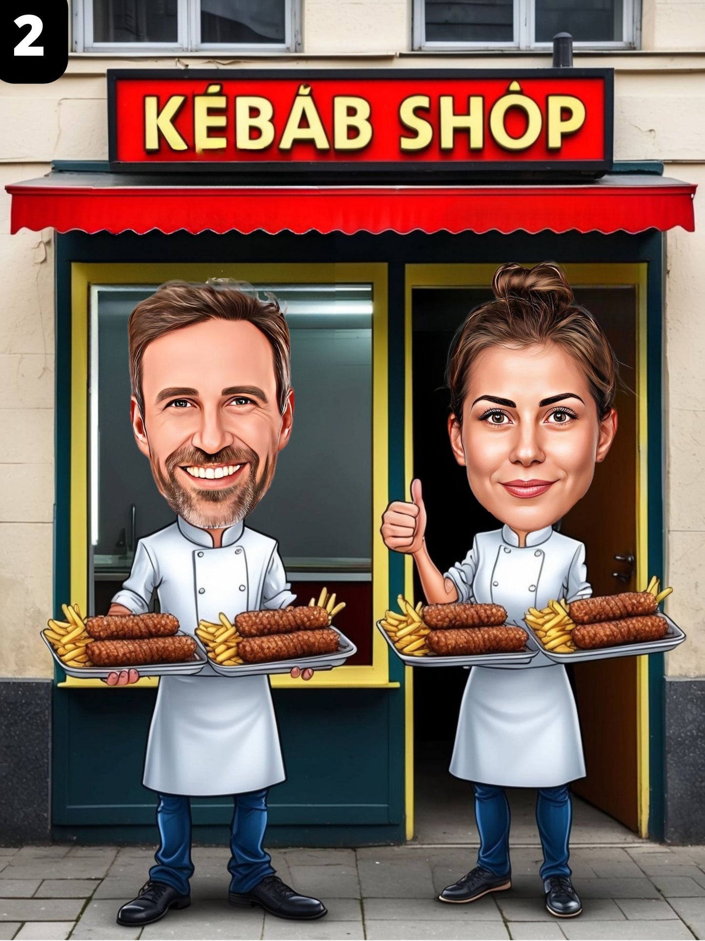 Couple de chefs kebab