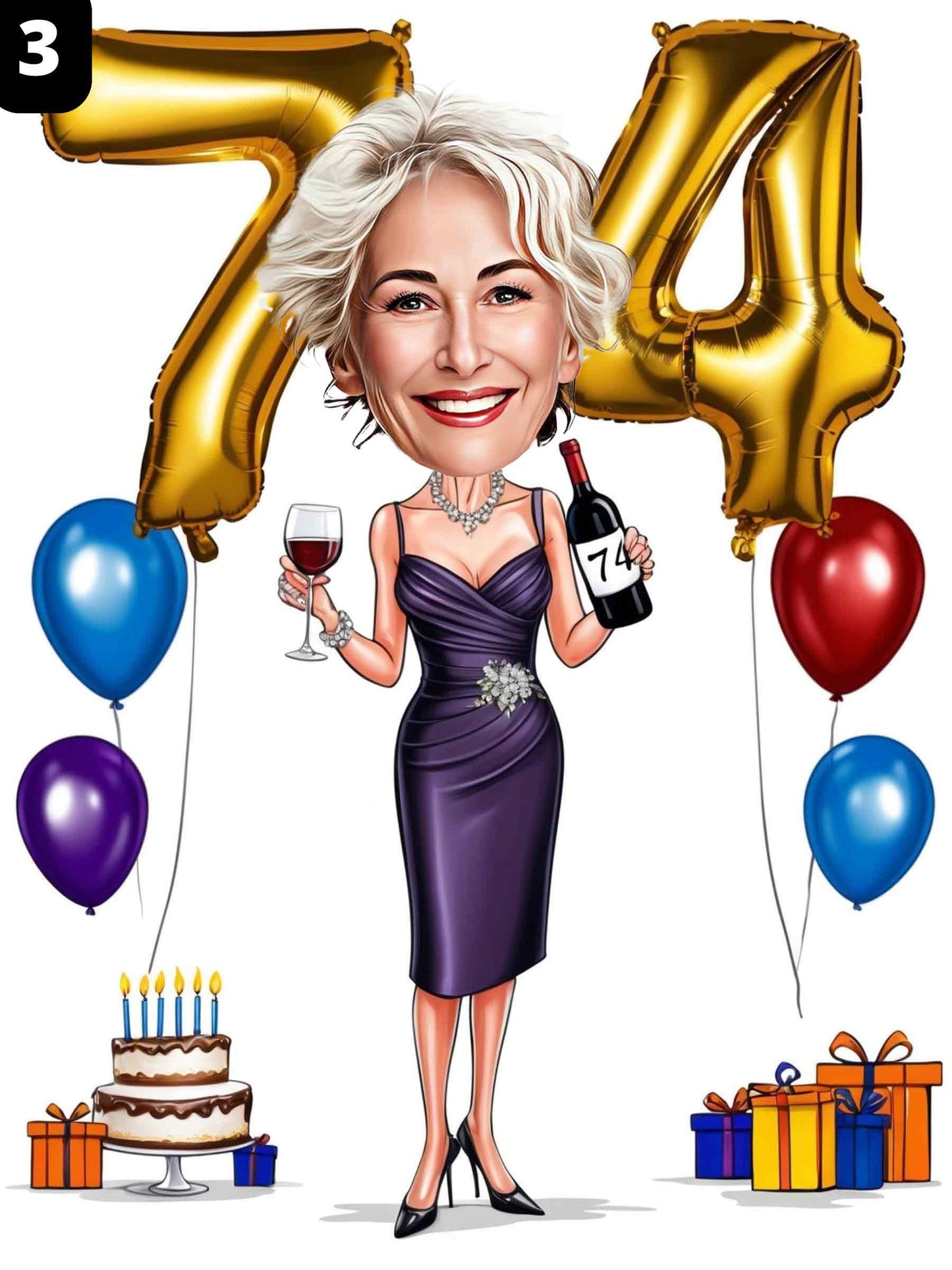 74e anniversaire - Femme