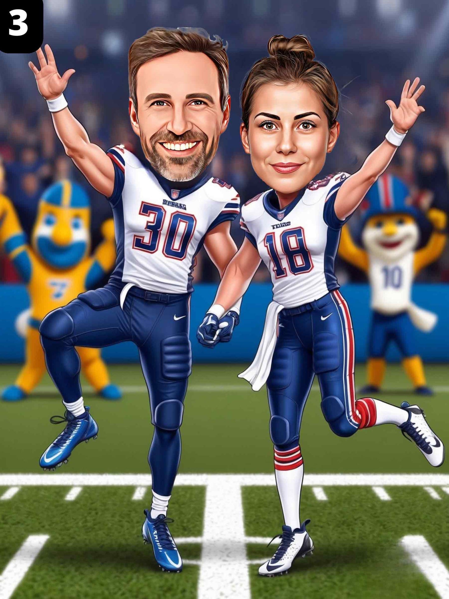 Joueurs de football - Couple