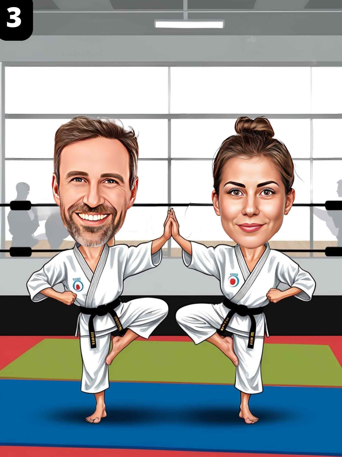 Combattants de taekwondo - Couple