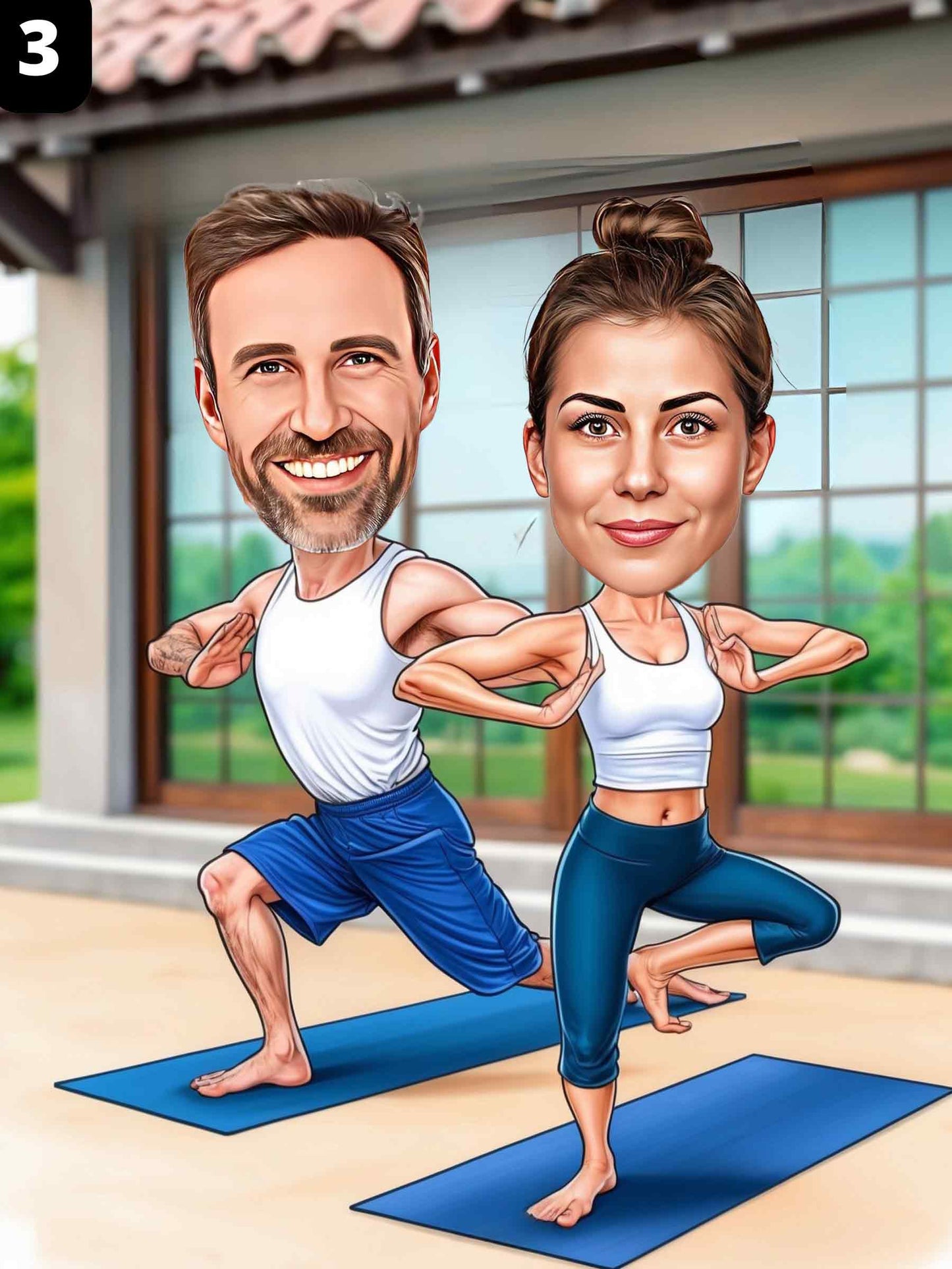 Praticiens de yoga - Couple