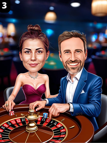 Joueur de roulette - Couple
