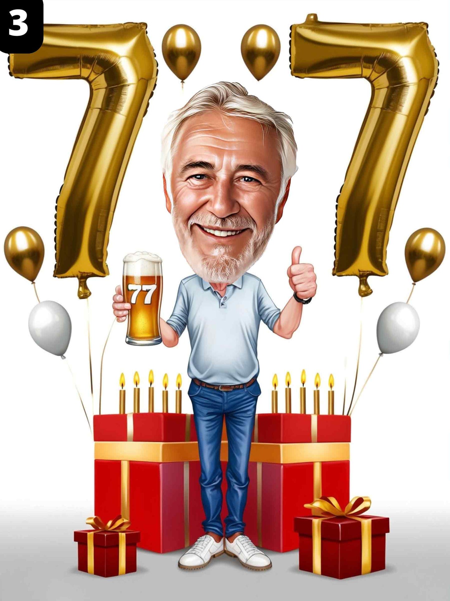 77e anniversaire - Homme
