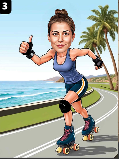 Patineuse à roulettes - Femme