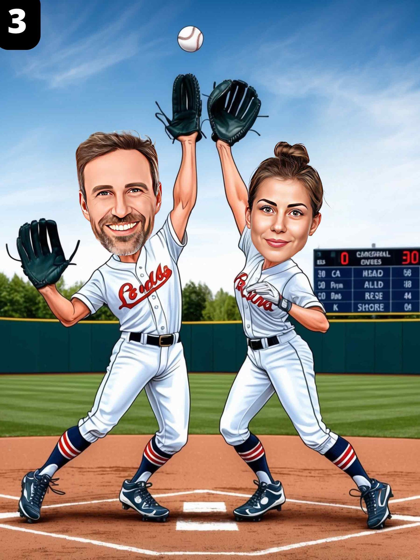 Baseball Players - Couple