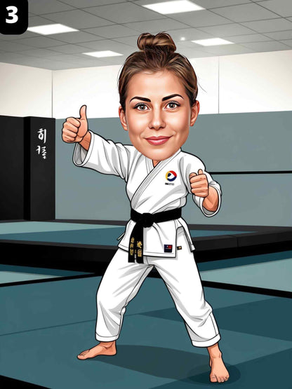 Combattante de taekwondo - Femme