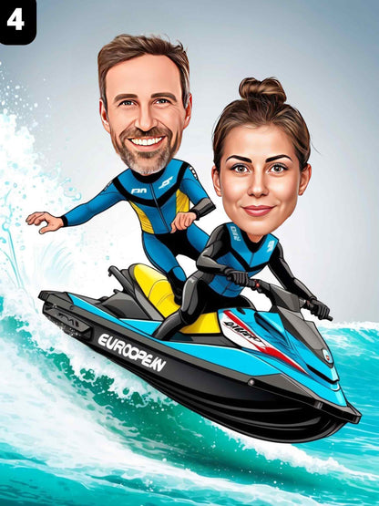 Pilotes de jet ski - Couple