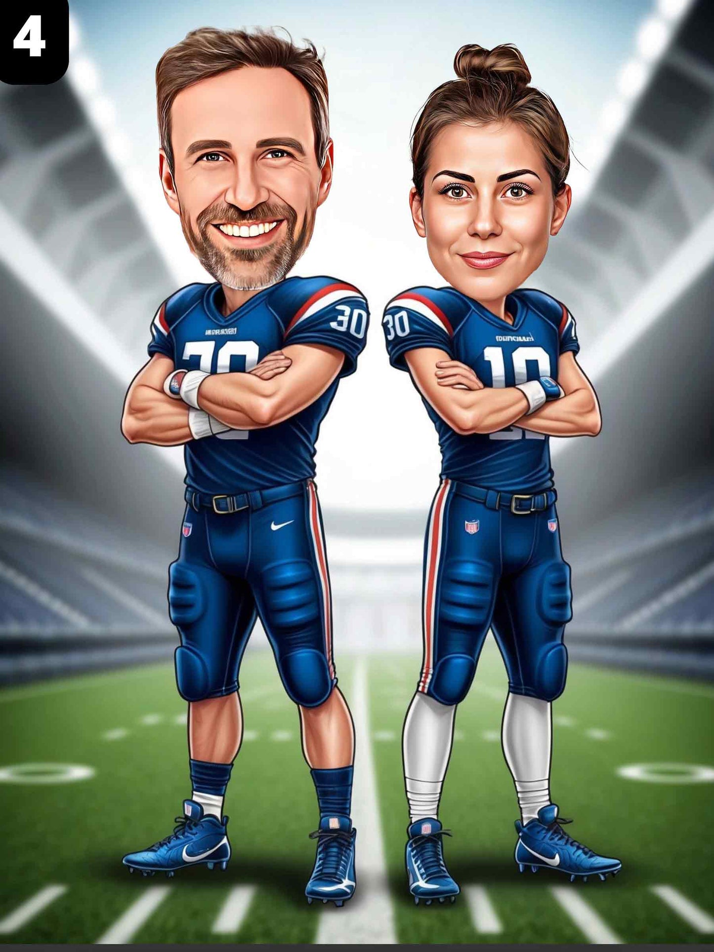 Joueurs de football - Couple