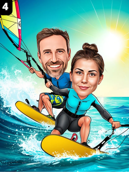 Kitesurfeurs - Couple