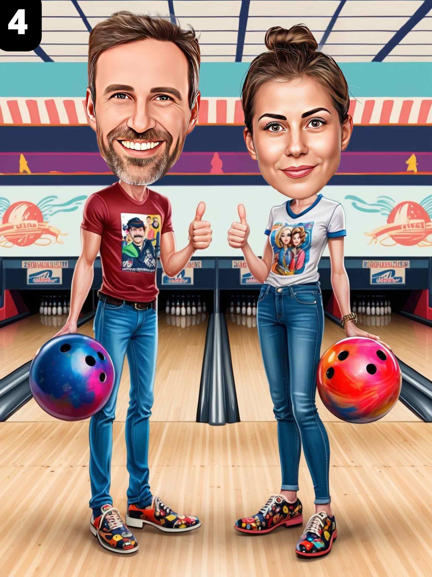 Bowling Player - Couple