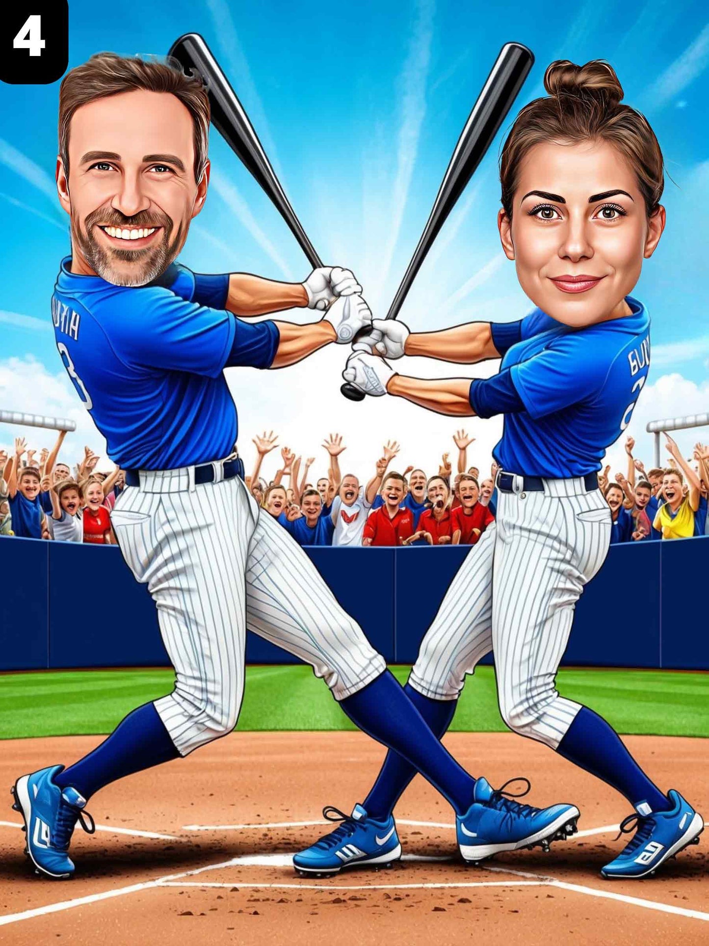 Baseball Players - Couple