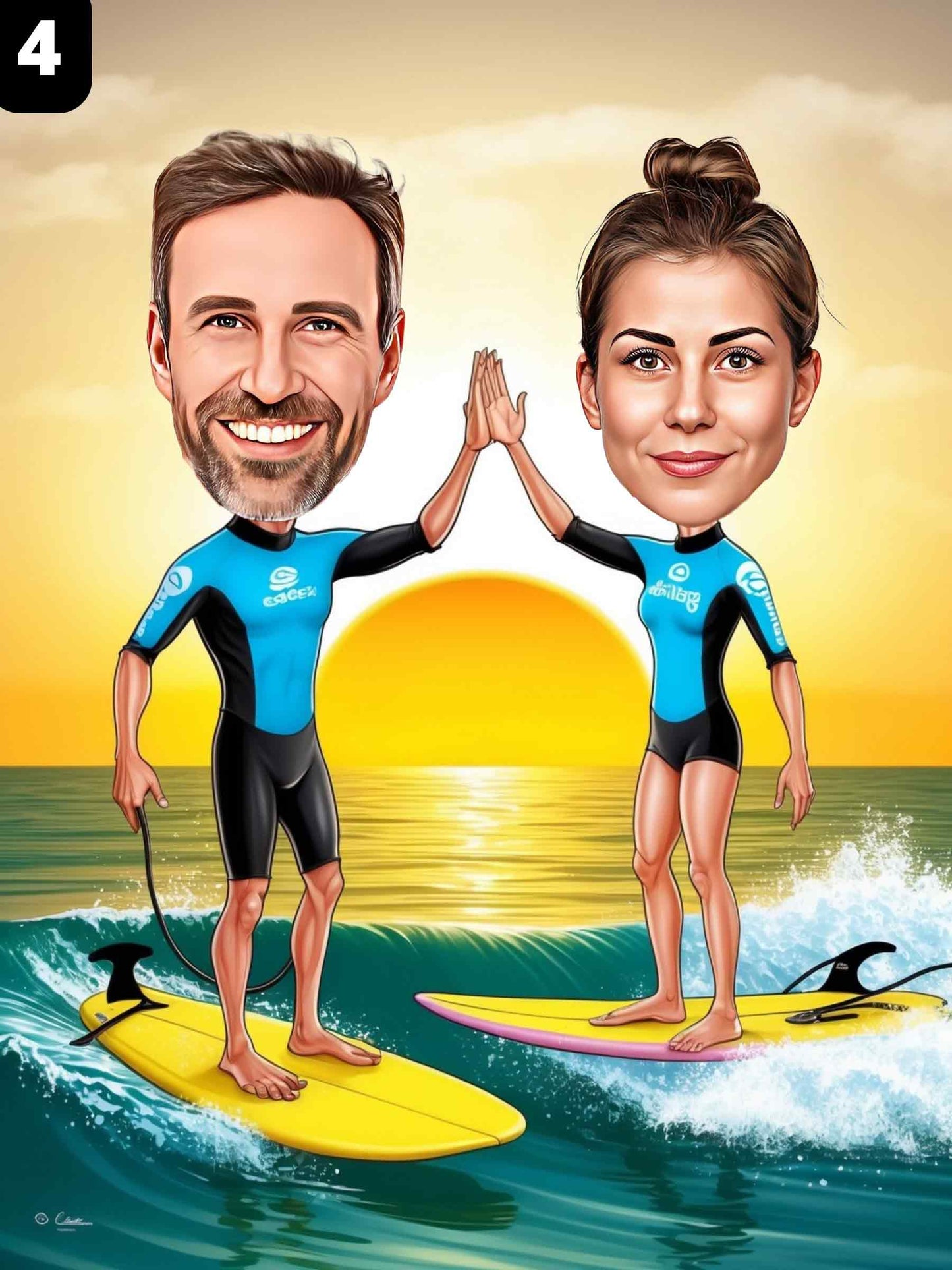 Surfeurs - Couple
